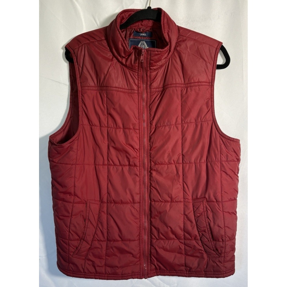 American Rag‎ Vest Size L Sleeveless Puffer Red Full Zip